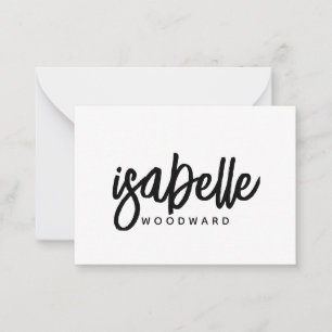 Modern Minimalist Script Monogram Card