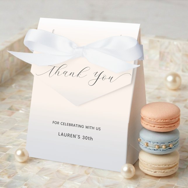Modern Minimalist Script Pearl Milestone Birthday Favour Box (Creator Uploaded)