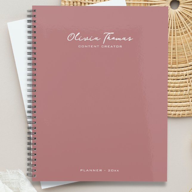 Modern Minimalist Script Personalised Boho Planner (Creator Uploaded)