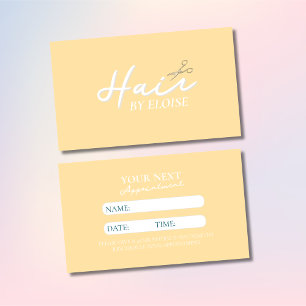 Modern Minimalist Script Professional Hairstylist  Appointment Card