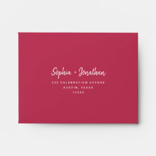 Modern Minimalist Script   Self-Addressed RSVP Envelope
