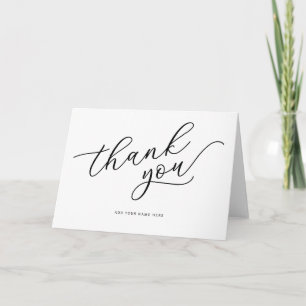 Modern Minimalist Script Thank You Card