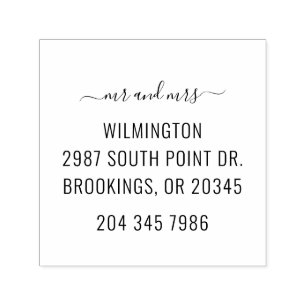 Modern Minimalist Script Typography Self-inking Stamp