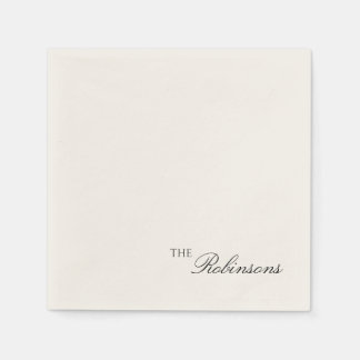Modern Minimalist Script Wedding Cocktail Napkins