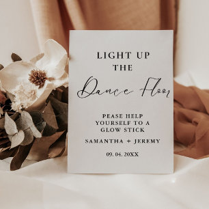 Modern Minimalist Script Wedding Glow stick Sign