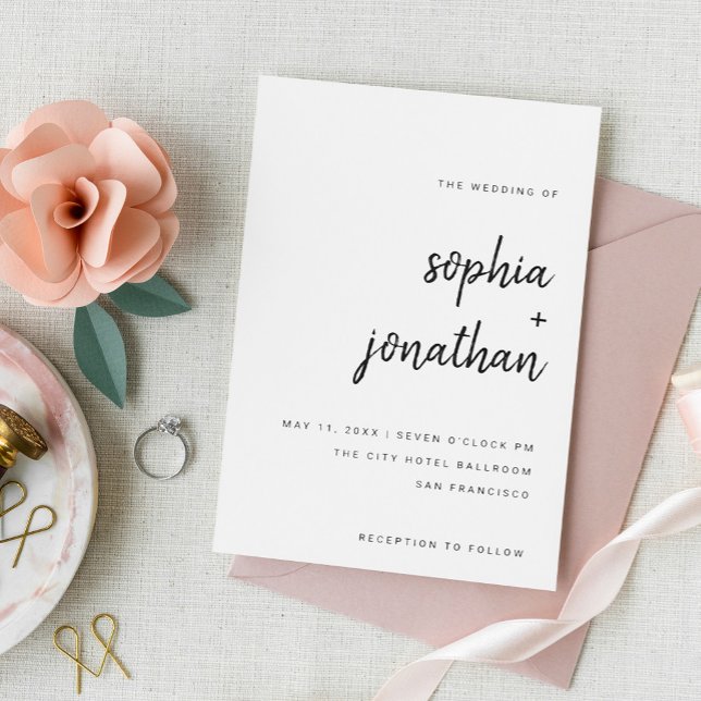 Modern Minimalist Script | Wedding Invitation (Creator Uploaded)
