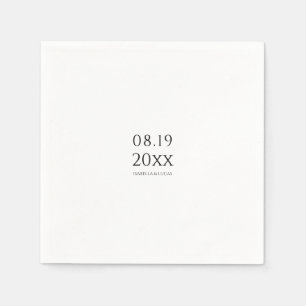 Modern Minimalist Script Wedding Napkin