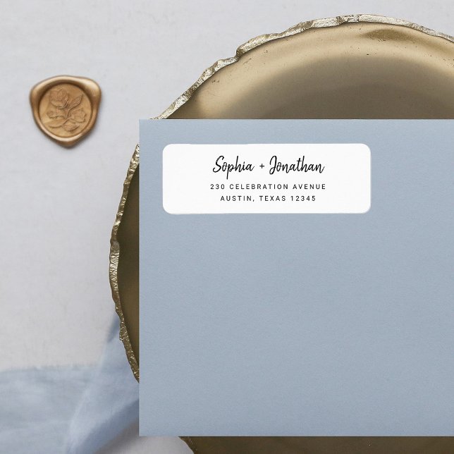 Modern Minimalist Script | Wedding Return Address Label (Creator Uploaded)
