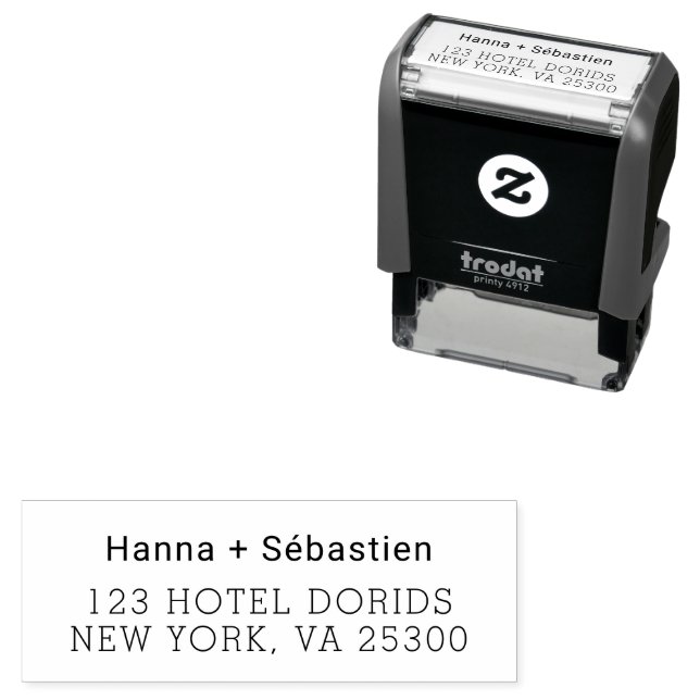 Modern Minimalist Script | Wedding  Self-inking Stamp (In Situ)