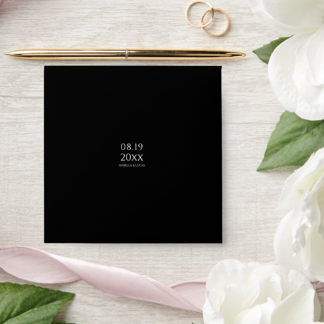 Modern Minimalist Script Wedding Square Envelope (Wedding)