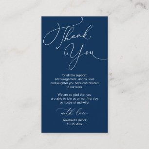 Modern Minimalist Script, Wedding Thank you Enclos Enclosure Card