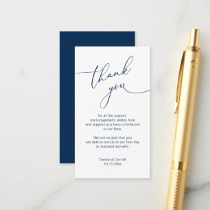 Modern Minimalist Script, Wedding Thank you Enclosure Card