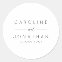 Modern Minimalist Script White Custom Wedding