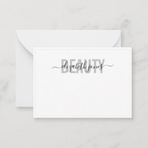 Modern Minimalist Signature Black and White Card