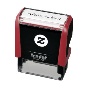 Modern Minimalist Signature Custom Self-inking Stamp