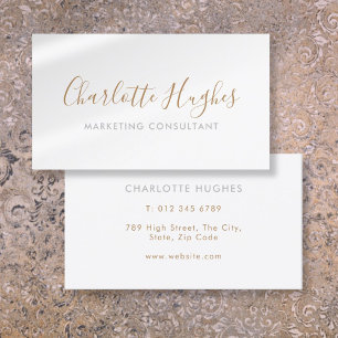 Modern Minimalist Signature Script Business Card