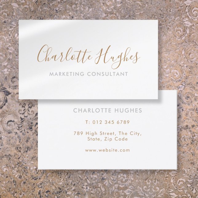 Modern Minimalist Signature Script Business Card (Modern Minimalist Signature Script Business Card)