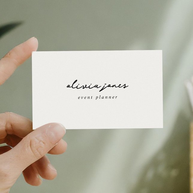 Modern Minimalist Signature Script Business Card (Creator Uploaded)