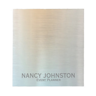 Modern Minimalist Silver Reflection Notepad