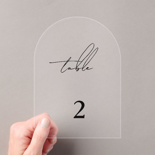 Modern Minimalist Simple Arch Table Number (Insitu (Handheld))