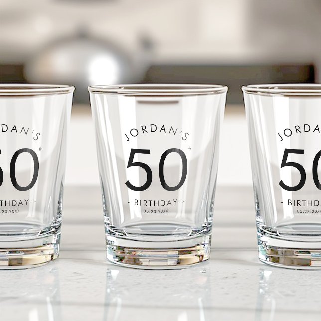 Modern Minimalist Simple Birthday Party Shooter Shot Glass (Creator Uploaded)