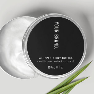 Modern Minimalist Simple Black Jar Product Classic Round Sticker