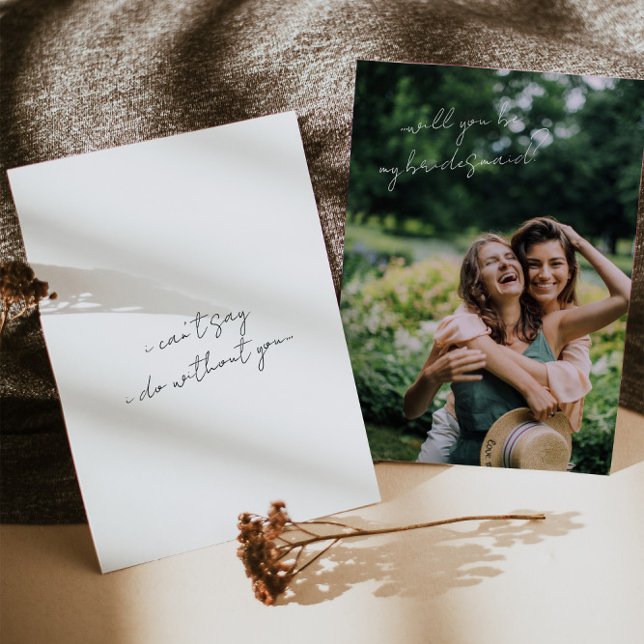 Modern Minimalist Simple Bridesmaid Proposal Card (Creator Uploaded)