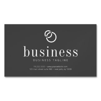 Modern Minimalist Simple Chic Logo Scan QR Code Magnetic Business Card