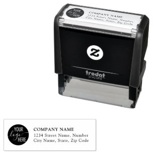 Modern Minimalist Simple Company Logo Self-inking Stamp