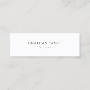 Modern Minimalist Simple Creative Plain Elegant Mini Business Card