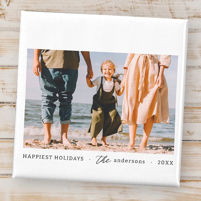 Modern Minimalist Simple Custom Family Photo Magnet (Creator Uploaded)