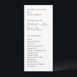 Modern Minimalist Simple Formal Elegant Wedding Program<br><div class="desc">Classic style wedding program with a modern twist. The template features a simple and minimal layout with "and" along with "celebration of love" in elegant typography. This minimalist black and white program is great for a formal wedding and may be changed to any colours you wish in the design editing...</div>