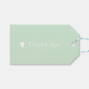 Modern Minimalist Simple Green Thank You Gift Tags
