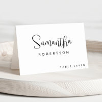 Modern Minimalist Simple Guest Name Place Card