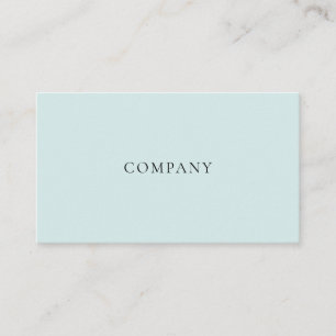 Modern Minimalist Simple Layout Typo Pastel Mint Business Card