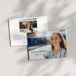 Modern Minimalist Simple Overlay Photo Graduation Announcement