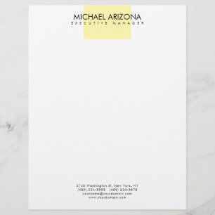 Modern Minimalist Simple Plain Custom Letterhead
