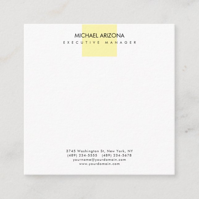 Modern Minimalist Simple Plain Enclosure Card (Front)
