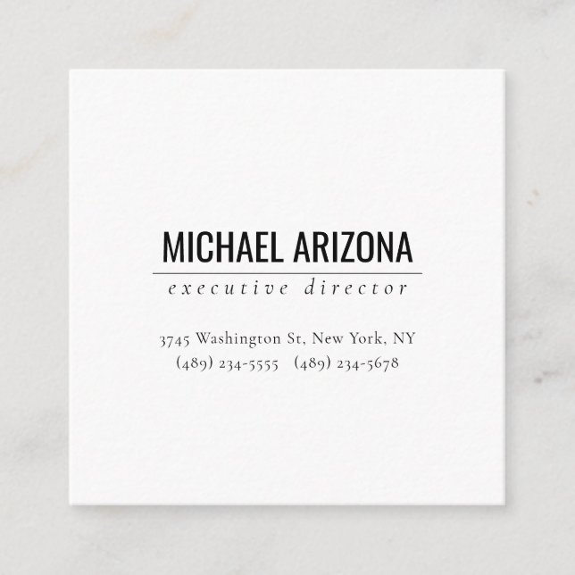 Modern Minimalist Simple Plain  Enclosure Card (Front)