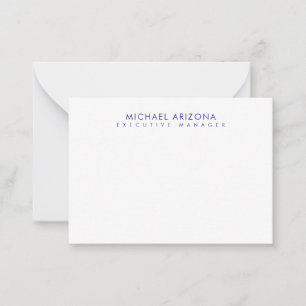 Modern Minimalist Simple Plain Own Name Card