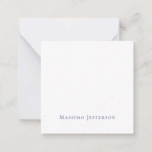 Modern Minimalist Simple Plain Own Name Card (Front)