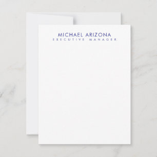 Modern Minimalist Simple Plain Own Name Card