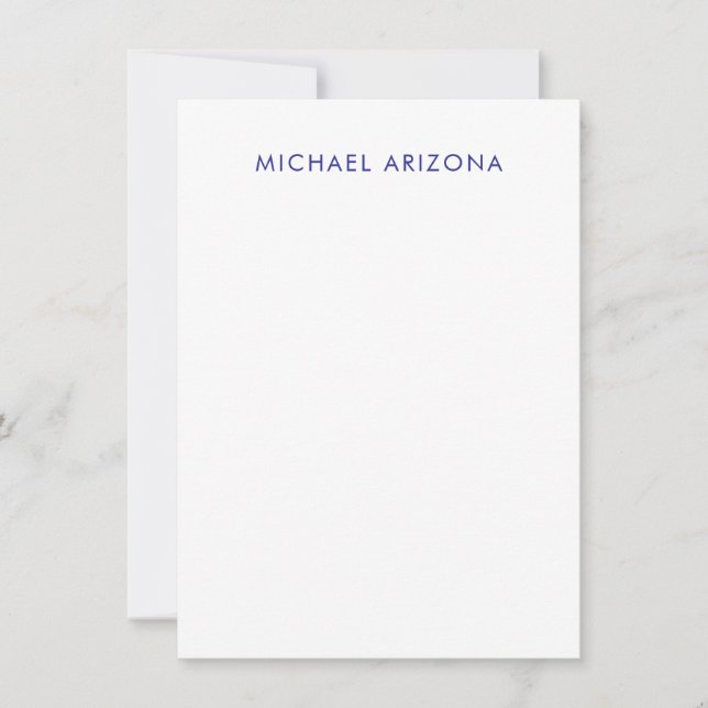 Modern Minimalist Simple Plain Own Name Card (Front)