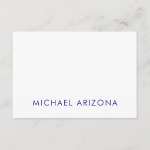 Modern Minimalist Simple Plain Own Name Enclosure Card