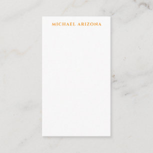Modern Minimalist Simple Plain Own Name Enclosure Card