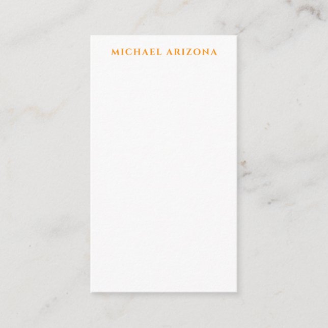 Modern Minimalist Simple Plain Own Name Enclosure Card (Front)