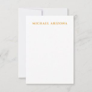 Modern Minimalist Simple Plain Own Name RSVP Card
