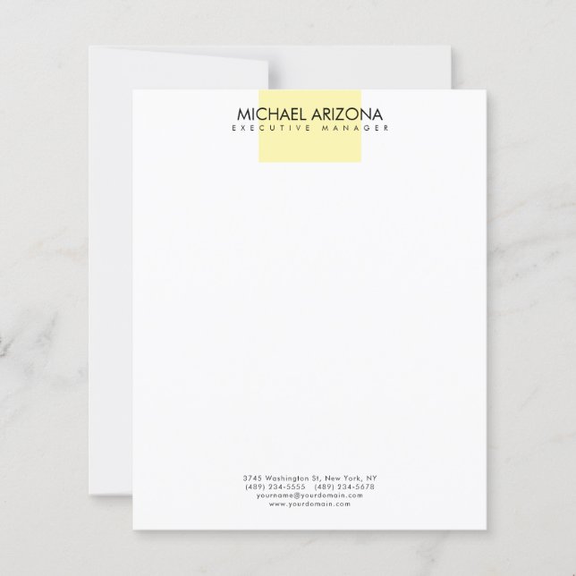 Modern Minimalist Simple Plain Paper Sheet (Front)