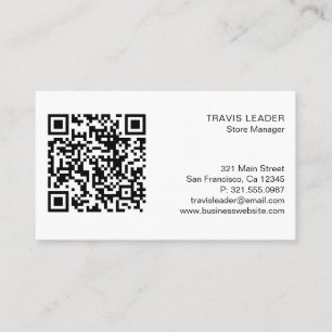 Modern Minimalist Simple Professional Logo QR Code Business Card