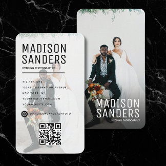 Modern Minimalist Simple Professional Photo Business Card